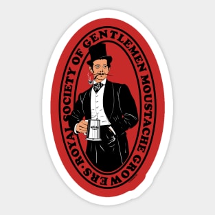 Royal Socienty of Gentleman Moustache growers Sticker